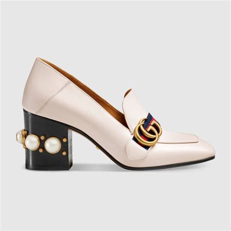 gucci mid heel loafer|Gucci loafer boots.